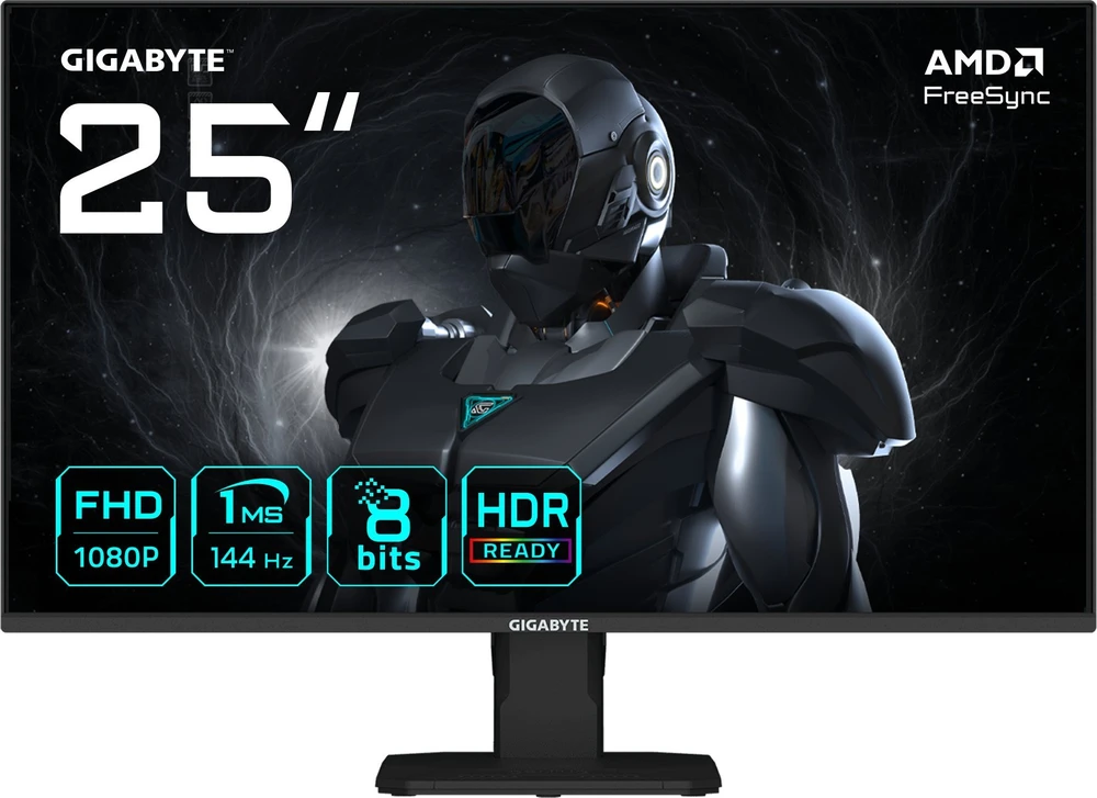 Monitorius Gigabyte | GS25F14 EK | 24.5 " | SS IPS | FHD | 144 Hz | 1 ms | 1920 x 1080 pikselių | 300 cd/m² | HDMI jungtys quantity 2