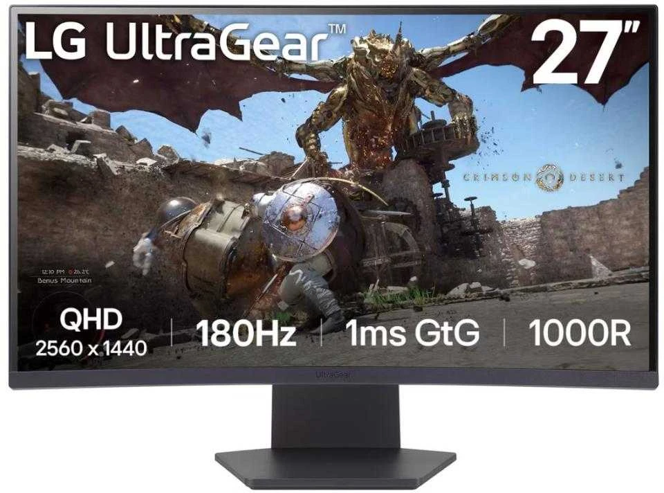 Monitorius LG | 27GS60QC-B | 27 " | VA | QHD | 16:9 | 180 Hz | 1 ms | 2560 x 1440 pikselių | 300 cd/m² | HDMI jungtys quantity 2