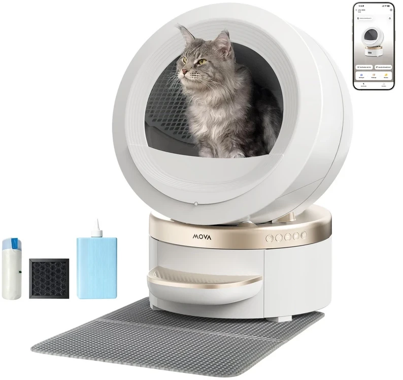 MOVA Išmanusis kačių tualetas MeowgicPod LR10 Prime, baltas