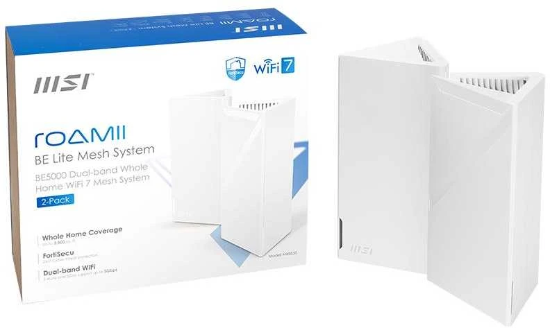 MSI Maršrutizatorius Roamii BE Lite Mesh System - 2 Pack