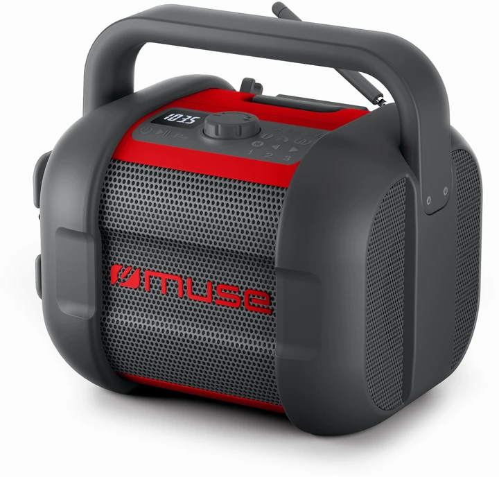 Muse | Jobsite Radio | M-968 BTR | 40 W | Atsparus vandeniui | Bluetooth | Belaidė jungtis | Portable | NFC features | Juodas/Raudona