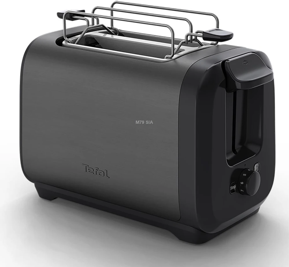 Skrudintuvas TEFAL Subito TT5S18E0 | Number of slots 2 | Power 1200 W | Juodas | Housing material Nerūdijantis plienas/Plastic