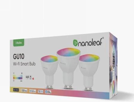 „Nanoleaf Essentials Matter“ išmanioji „Wi-Fi“ lemputė, 3 vnt. | GU10 | RGBCW