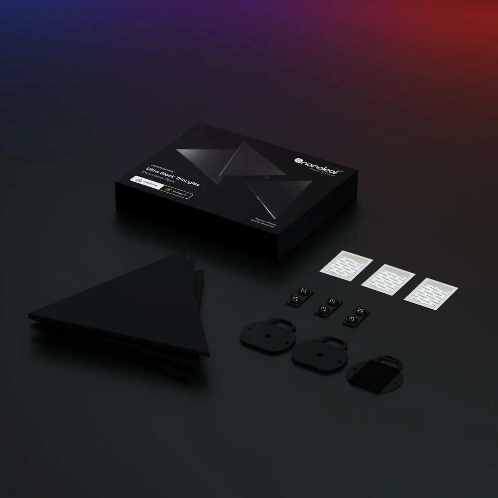 Nanoleaf | Shapes Juodas Triangles Expansion Pack (3 panels) | 42 W | WiFi