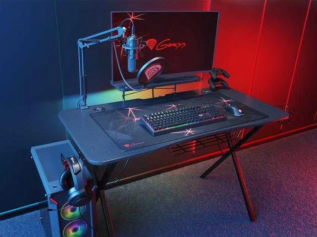 Žaidimų stalas Genesis Holm 300 RGB, Juodos spalvos