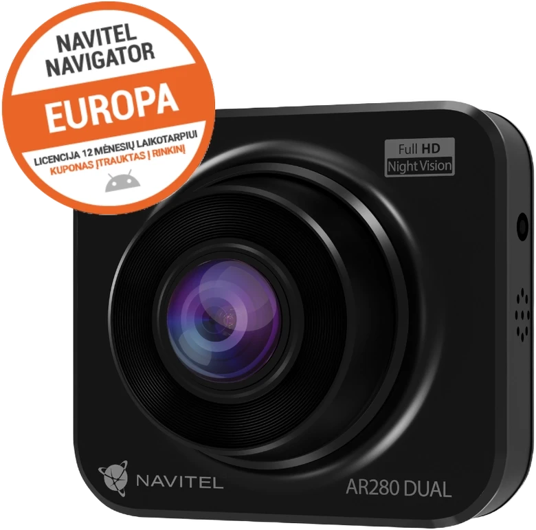 Navitel | AR280 DUAL | Full HD | Dashcam su papildoma galinio vaizdo kamera