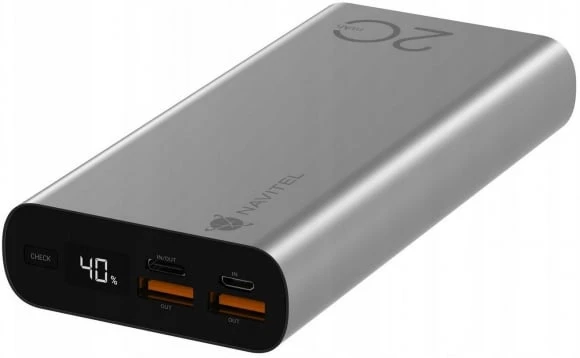Navitel | Portable Charger | PWR20 AL Sidabrinis | Lithium-ion