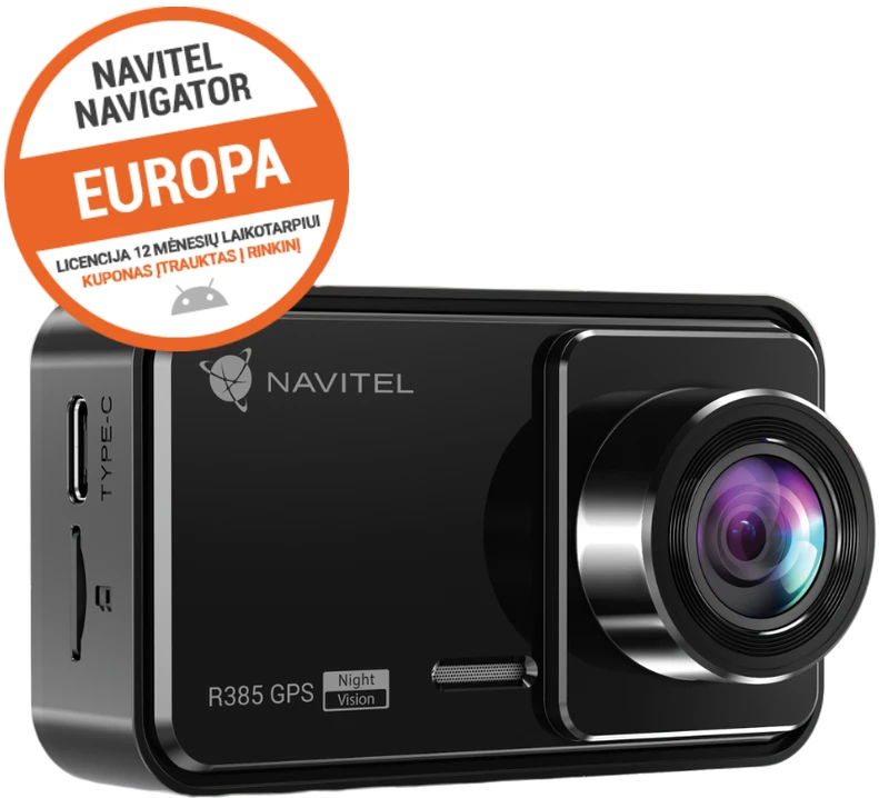 Vaizdo registratorius Navitel R385 GPS