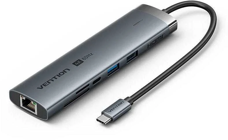 Vention USB-C daugiafunkcis adapteris su integruotu laidu