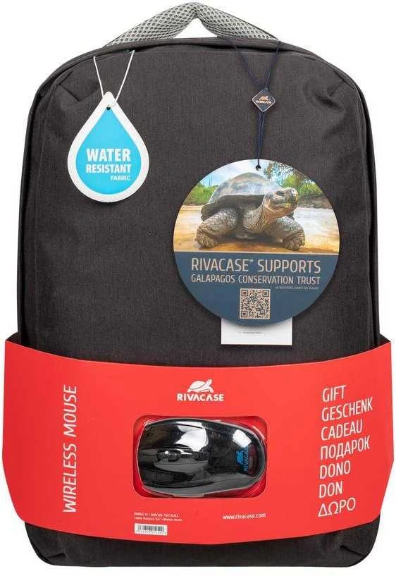 Kuprinė RivaCase NB BACKPACK 15.6'' + MOUSE/7563 Juodas RIVACASE