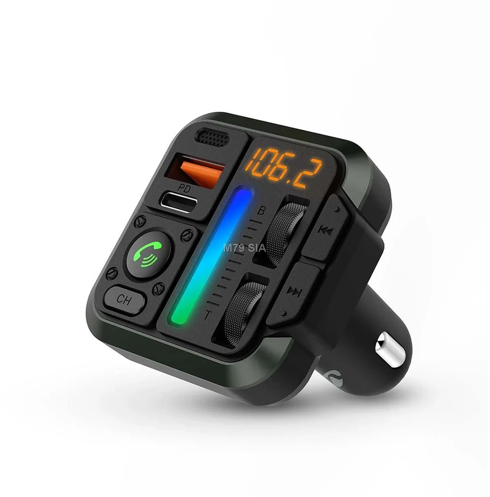 Transmiter FM Nedis Transmiter FM automobilinis Nedis CATR2024BK Bluetooth 1" stały Juodas
