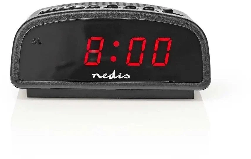 Stalinis laikrodis Nedis CLDK008BK LED su snaudimo funkcija be radijo, juodas