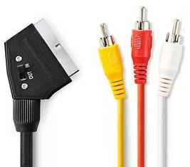 SCART į RCA kabelis su IN/OUT perjungikliu