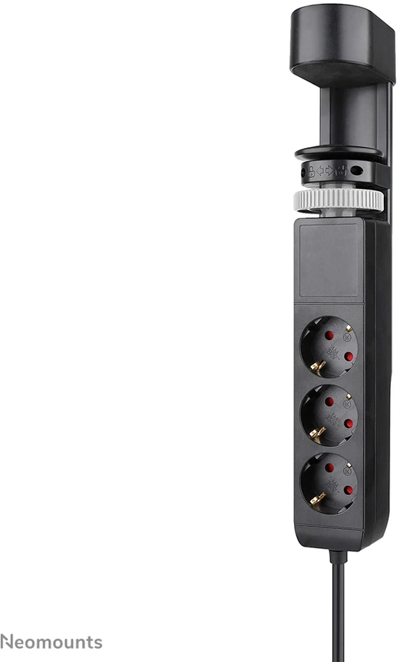 „Neomounts“ | Stalinis lizdas su spaustuku ir USB-C bei USB-A jungtimis – greitas įkrovimas | DS22-840BL6
