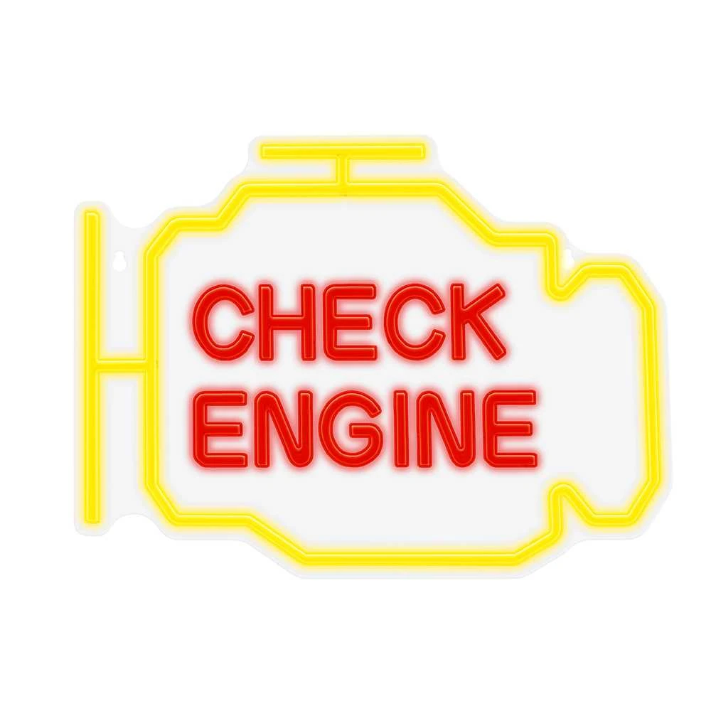 Neoninis PLEXI LED CHECK ENGINE geltonas raudonas NNE21 Neolia
