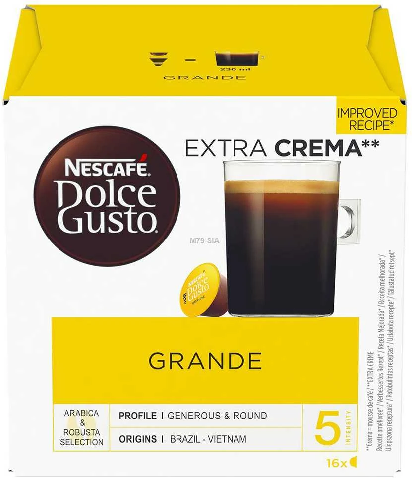 Kavos kapsulės NESCAFE DOLCE GUSTO GRANDE, 16 vnt.