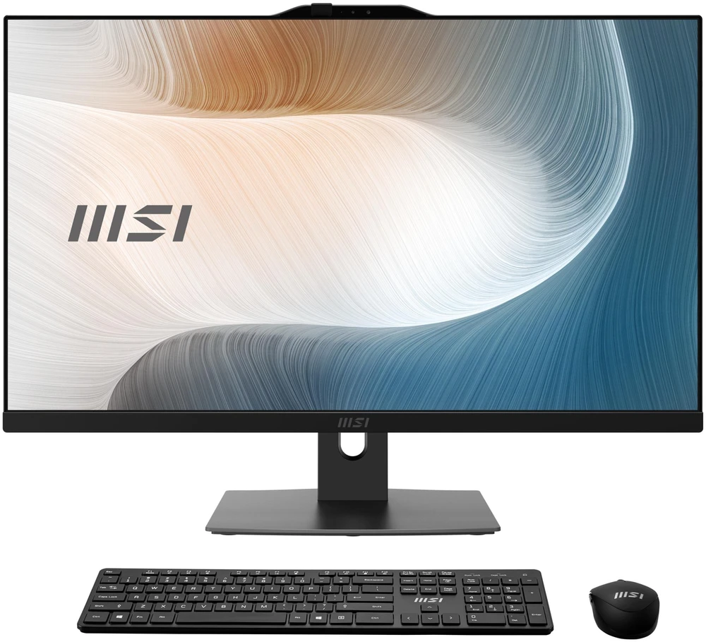 MSI Modern AM272P 1M-1293XEU All-in-One PC/workstation Intel Core 5 120U 68.6 cm (27") 1920 x 1080 pikselių 16 GB DDR5-SDRAM 512 GB SSD Wi-Fi 6E (802.11ax) Juodas