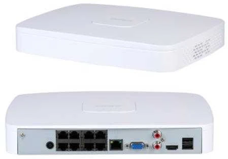 Dahua Technology Co IP įrašymo įrenginys 8 kam., 4K 12MP, 1HDD, 8 PoE, 160Mbps, H.265/H.264, AI