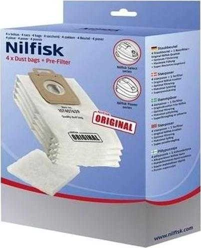 NILFISK 128389187 Dulkių siurblio maišeliai. Galia. Pasirinkite