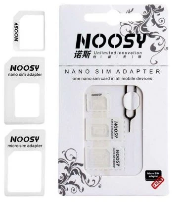 Noosy SIM kortelių adapterio rinkinys + adata balta