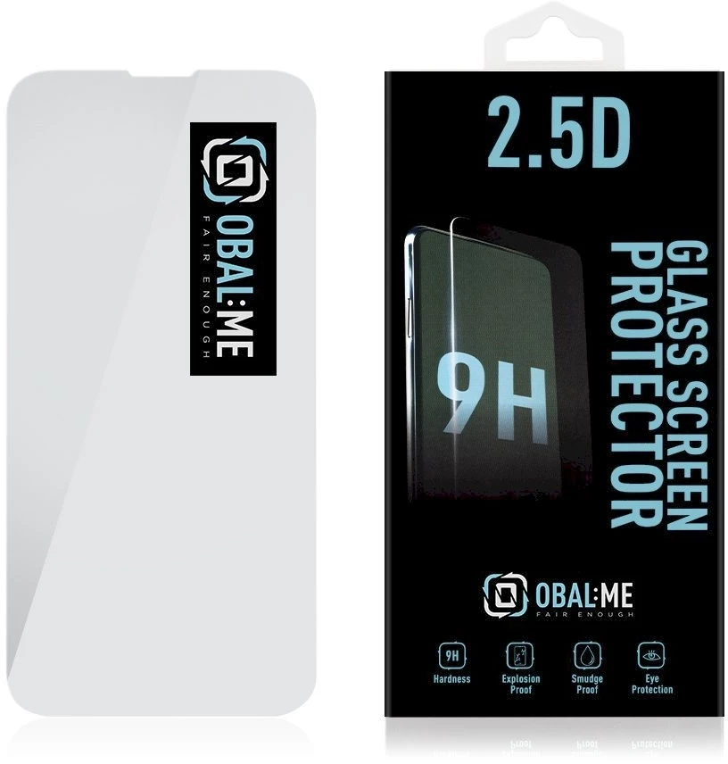 OBAL:ME 2.5D apsauginis stiklas telefonui iPhone 13/13 Pro/14 Clear