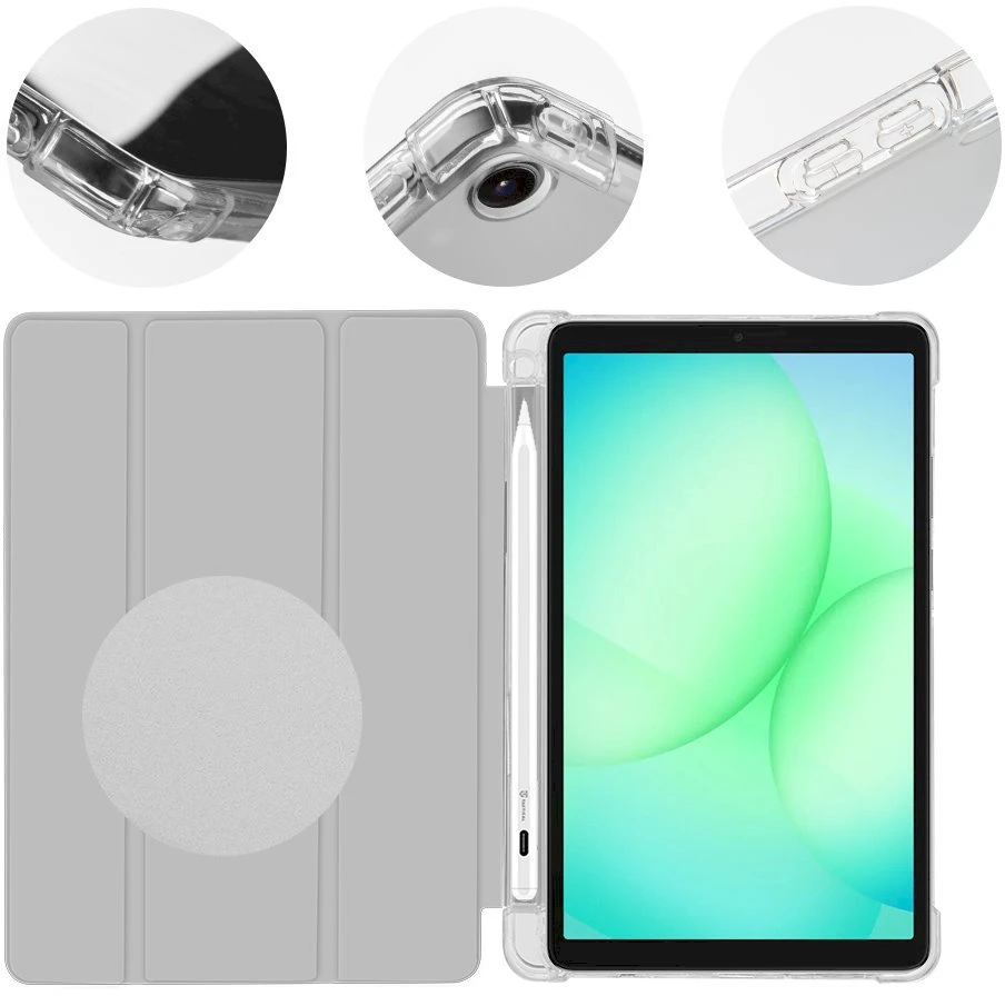 OBAL:ME MistyTab dėklas skirtas Samsung Galaxy Tab A11/A9 Light Gray