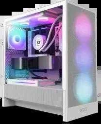 NZXT PC dėklas H5 Flow RGB 2024 midi bokštas baltas