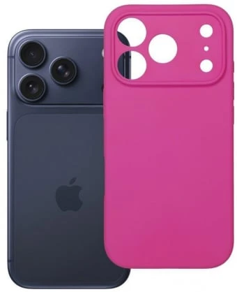 OEM dėklas, skirtas iPhone 17 Pro / 18 Pro (žemas kameros kraštas), silikoninis 2 mm (apsauga nuo kameros), rožinis