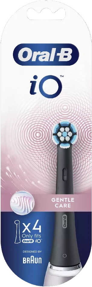 Dantų šepetėlis Braun SB-4 Oral-B iO Gentle Care Juodas keičiamos dantų šepetėlio galvutės 4 vnt.