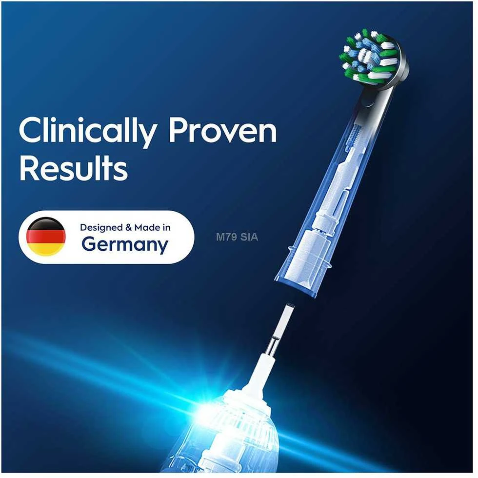 Braun Oral-B EB50-4 Cross Action Pro Juodas Dantų Šepetėlio Galvutės, 4 Vnt.