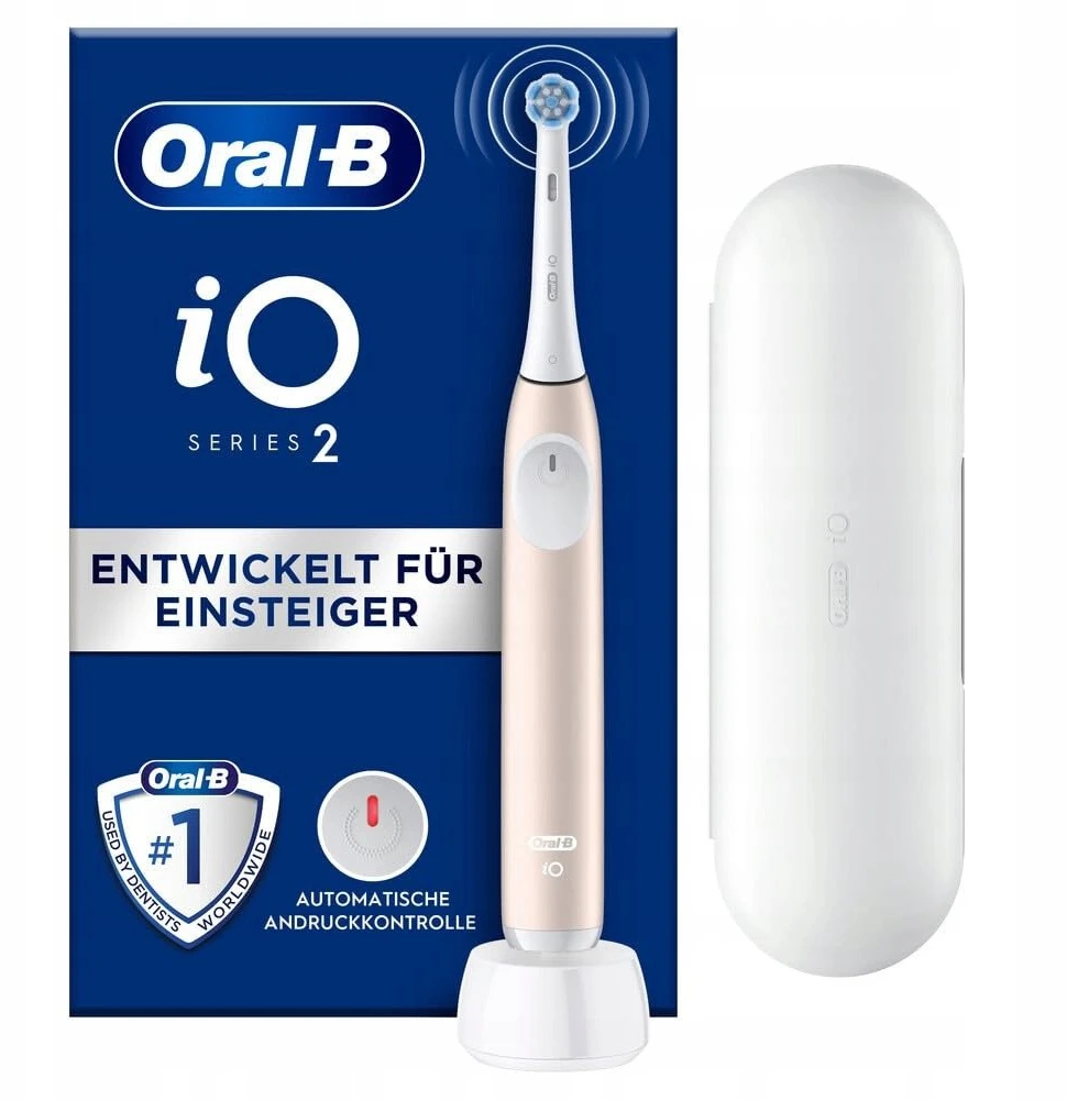 Oral-B 2 iO Suaugusiems Vibruojantis dantų šepetėlis Rožinė, Balta