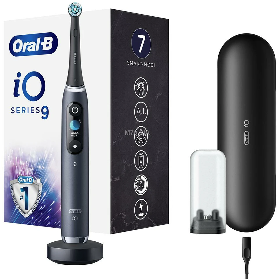 ORAL-B iO Series 9 Elektrinis dantų šepetėlis, juodos spalvos