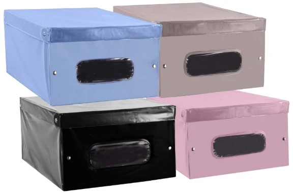 ORDINETT Vinilo dėžutė 50x38x24cm Cloe PVC Įvairių spalvų