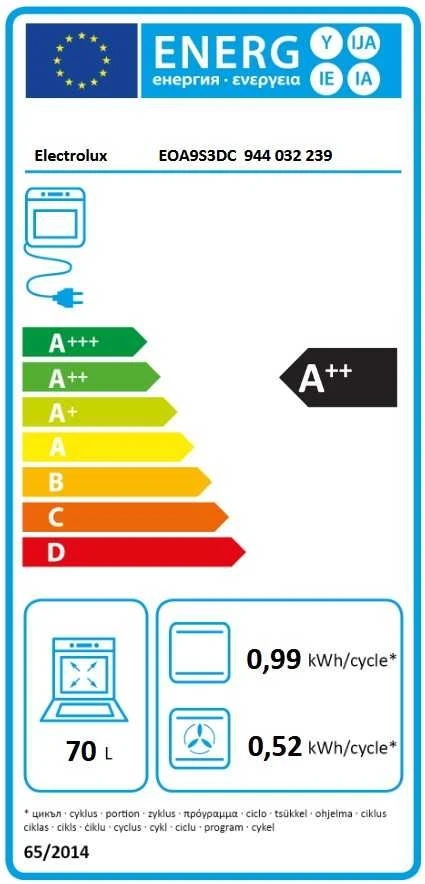 Įmontuojama garinė orkaitė SousVide Electrolux EOA9S3DC