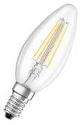 Lemputė Osram LED, B40, šiltai balta, E14, 4 W, 470 lm