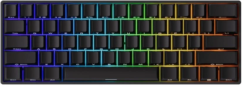 Laidinė klaviatūra Akko MonsGeek FUN60 Pro Gaming, USB-C, RGB, magnetiniai perjungikliai, ANSI (US), Juodos spalvos