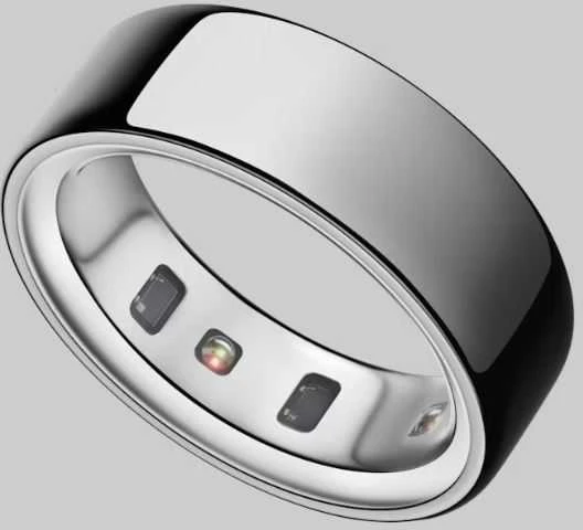 Išmanusis žiedas Oura Ring 4 | 12 dydžio, šlifuoto sidabro spalvos