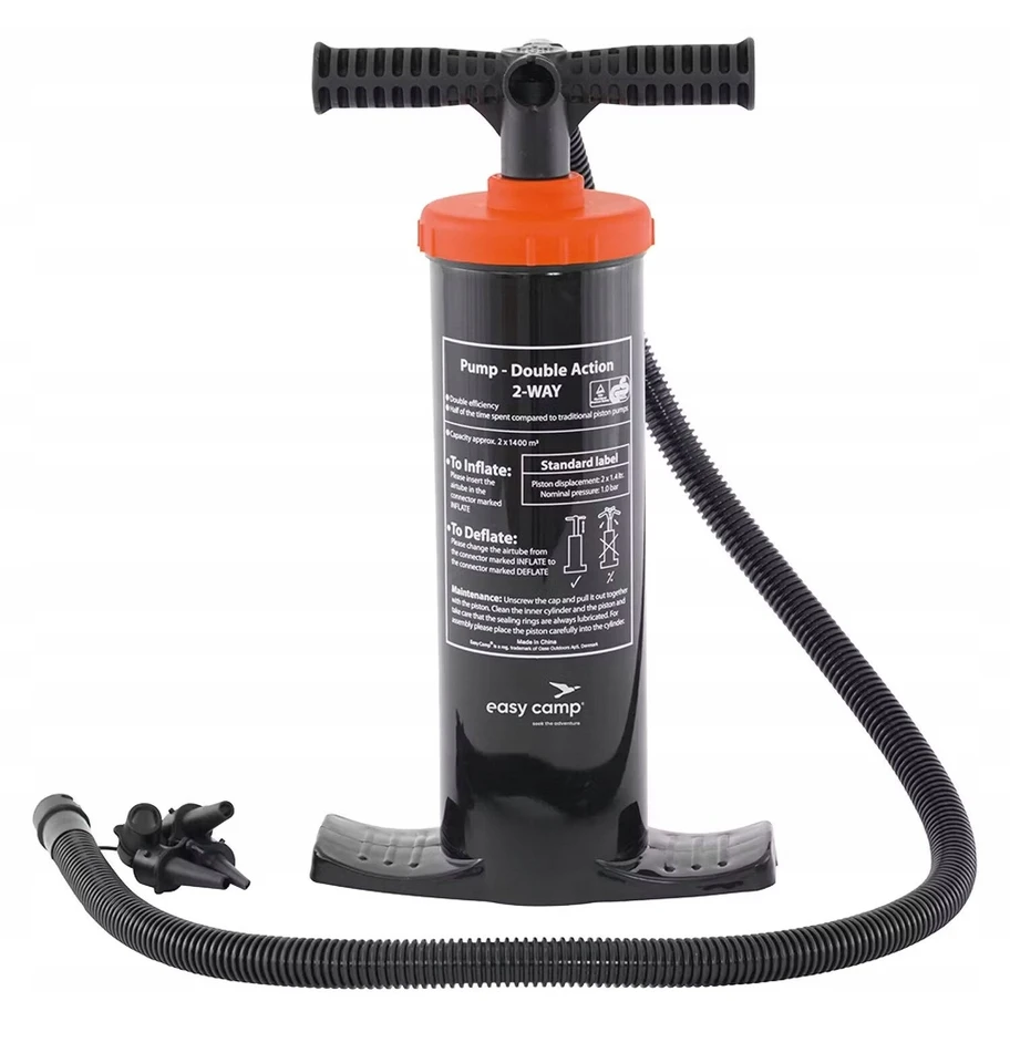 Outwell „Easy Camp“ dvigubo veikimo rankinė oro pompa greitam pripūtimui | 1,4 l