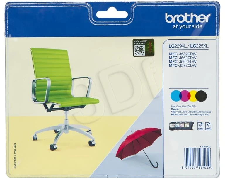 Pack Brother LC229XLVALBP CMYK lizdinė plokštelė MFCJ 5320DW/5600 Series/5620DW/5625DW