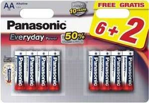 Panasonic Everyday Power AA baterijų rinkinys 6+2