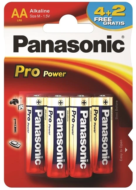 Elementai Panasonic (AA) LR6PPG/6B (Nekraunama)