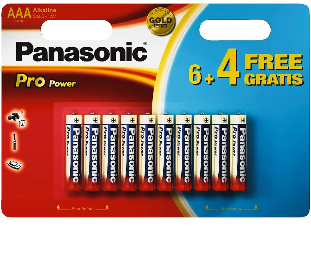 Panasonic Pro Power Gold AAA Žmogus-voras – 10 Szt