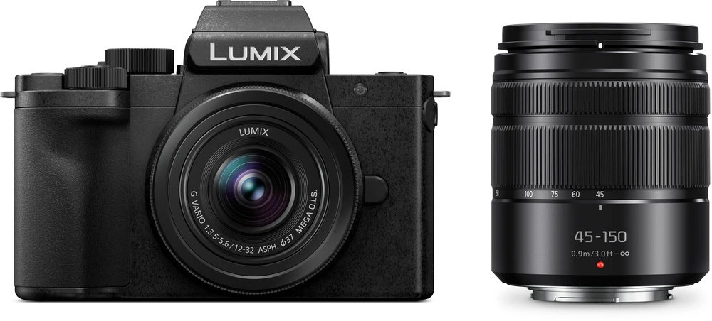 Aparat Panasonic Lumix DC-G100D + G Vario 12-32mm f/4.0-5.6 Mega OIS + 45-150mm f/4.0-5.6 (DC-G100DWEGK)