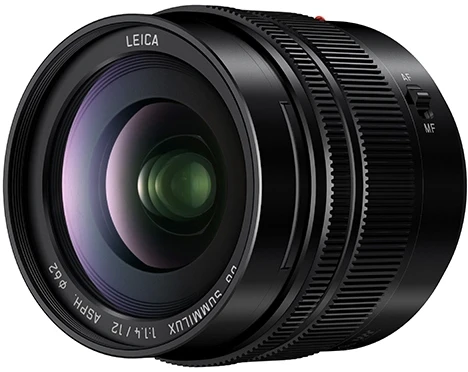 Objektyvas Panasonic LEICA DG SUMMILUX 12mm / F1.4 ASPH. (H-X012) Juodas