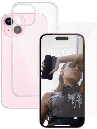 Panzer Glass PanzerGlass MOBILE SCREEN PROTECTOR 2IN1/IPHONE 15 CLEAR PANZERGLASS