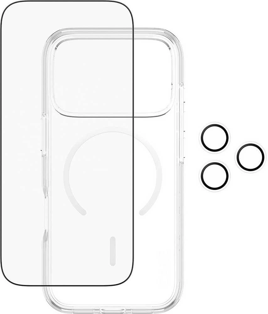Panzer Glass „CARE by PanzerGlass Flagship Explorer 3 viename“ dėklas + stiklas + objektyvo apsaugos rinkinys, skirtas „iPhone 17 Pro“