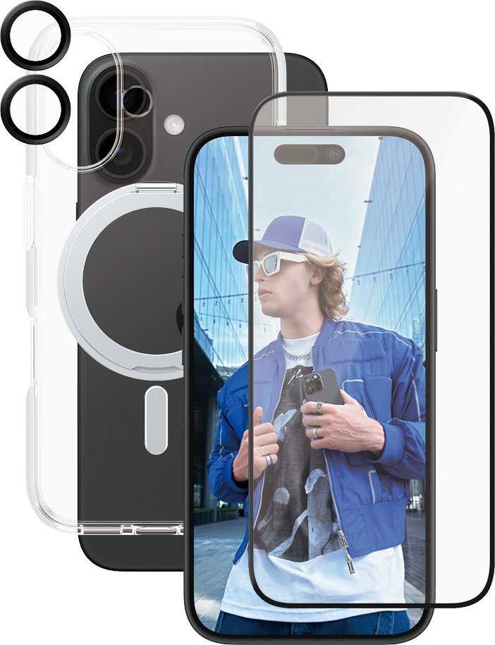 Panzer Glass „CARE by PanzerGlass“ – 3 viename keraminių dėklų rinkinys – „iPhone 16“