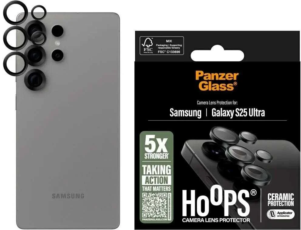 Panzer Glass PanzerGlass Hoops objektyvo apsauga, skirta Samsung Galaxy S25 Ultra