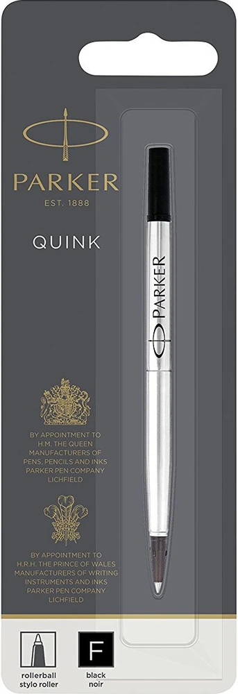 Parker Rašiklio papildymas F, juodas (blisterinė pakuotė)