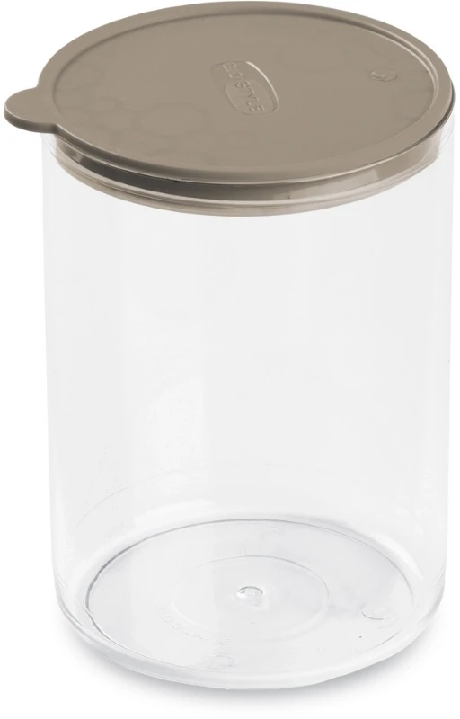 GIOSTYLE Food container round M 1.2L Con.Tengo Ø11.8x15.3cm pilkas-ruda
